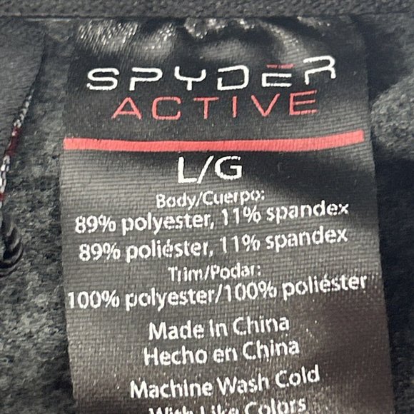 Spyder Active Shirt Mens L Gray 1/4 Zip Pullover Activewear ProWeb Base Layer - Picture 5 of 12